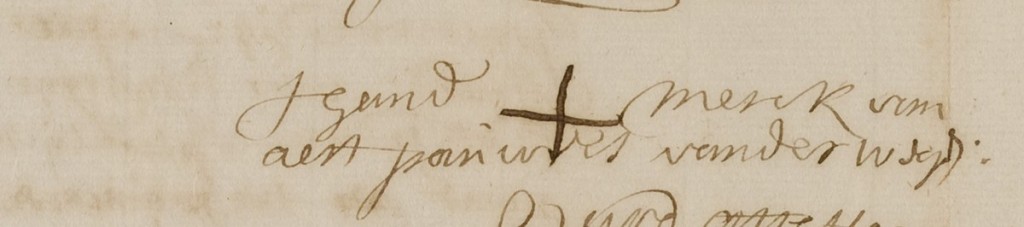 Wegen, Arnoldus P. van der 16.10.1662 (handmerk uit akte BOZ)