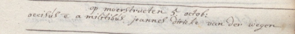 Wegen, Joannes Dircken van der 17.09.1695 (RK begraafboek Wouw)
