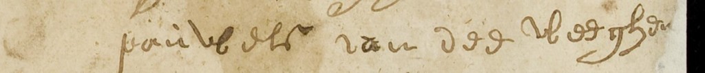 Wegen, Paulus van der 29.08.1681 (handtekening akte 1728 BOZ)