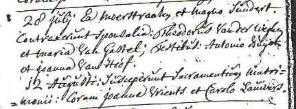 Wegen, Theodorus van der 24.04.1733 huwelijk