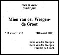 Groot, Wilhelmina J. de 11.03.1933