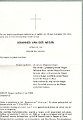 Wegen, Johannes van der 09.11.1922
