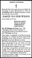 Wegen, Maria P. van der 11.12.1914 